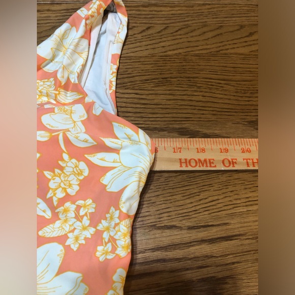 Matilda Jane Swimsuit Ladies Size Large Floral Tropical Orange Yellow One Piece - Picture 13 of 15
